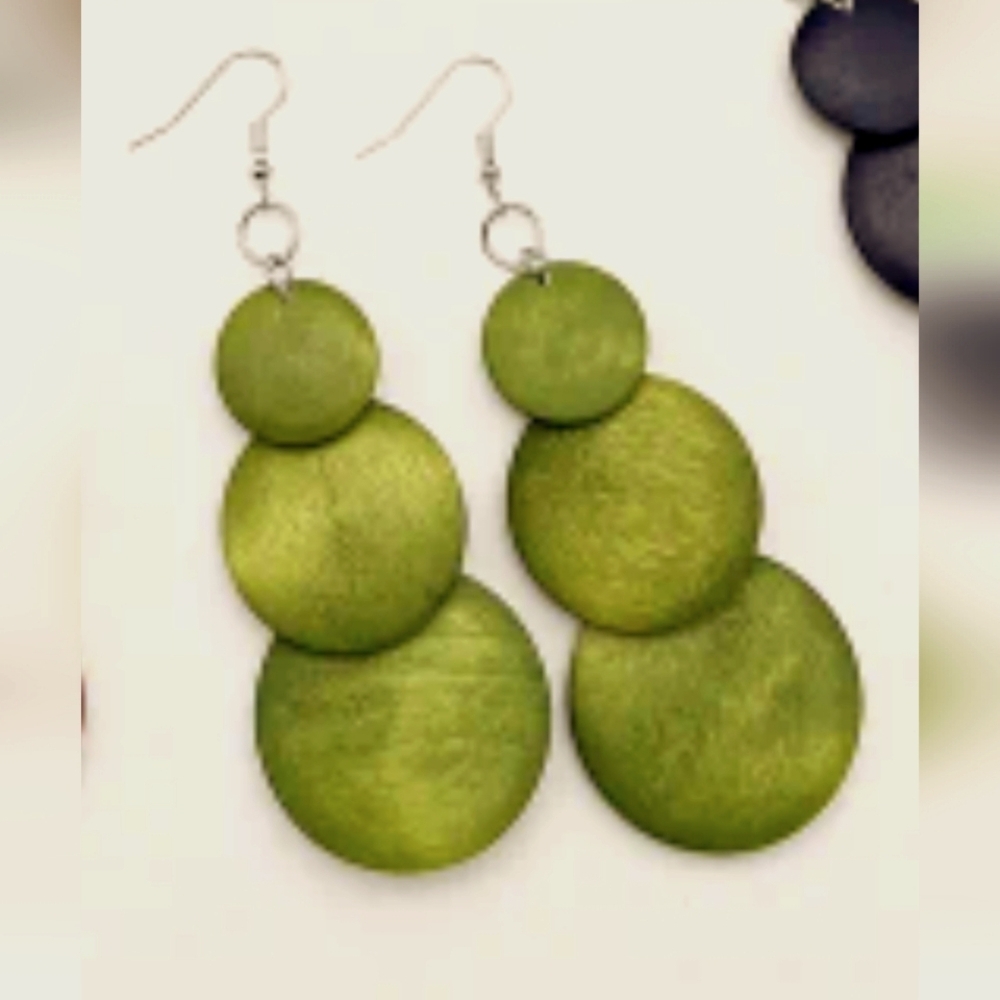 Earrings Wood Boho Dangle Extra Large Earrings